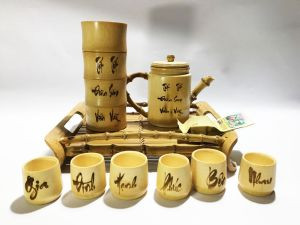 Nhóm sản phẩm (Khay, ấm, chén, cốc, hộp trà tre) - VNS Phú Thọ